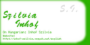 szilvia inhof business card